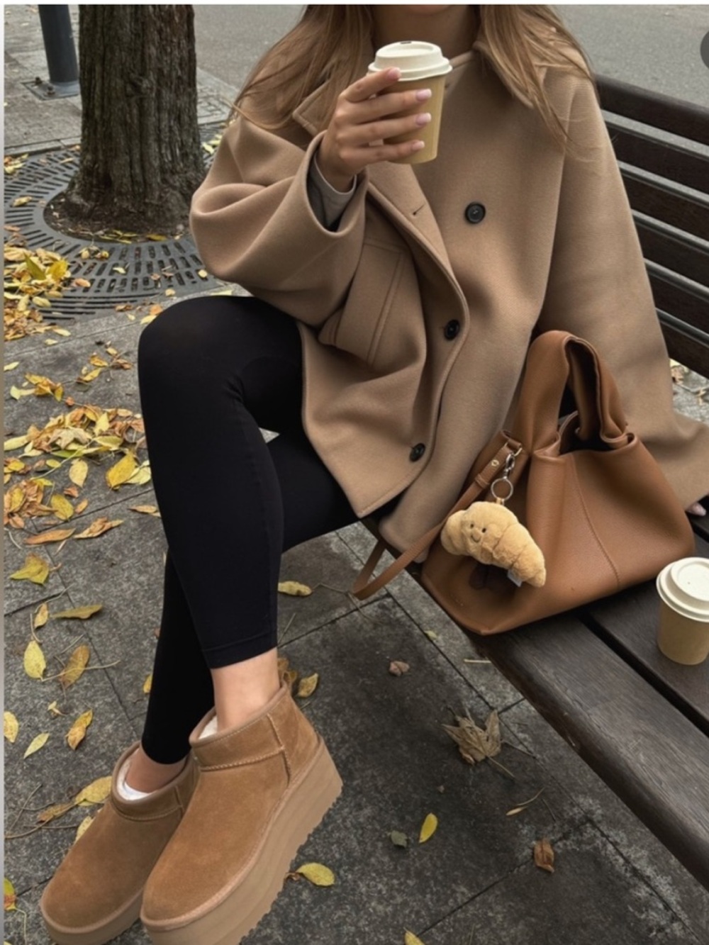 Zara Camel Coat Jacket - Picture 9 of 15